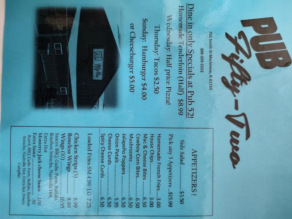 Pub 52 Menu image 3