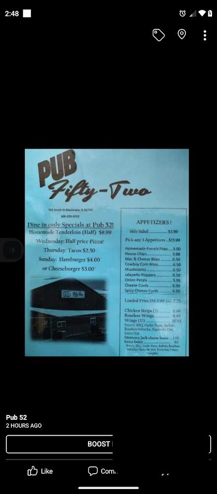 Pub 52 Menu image 4